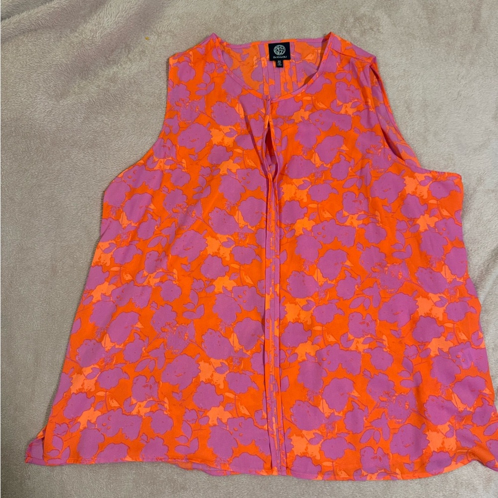 🟠🟠Bobeau Purple and Orange Floral Top